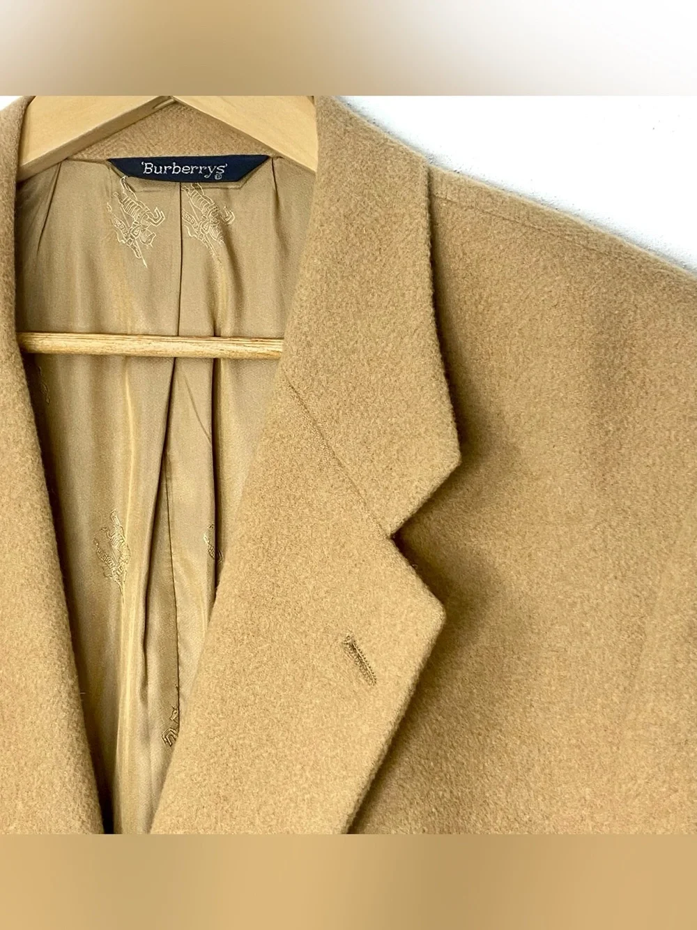 Vintage Burberrys Men’s Pure Camel Hair Tan Sports Jacket Blazer USA Size 42L